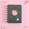 Pezzi Planet Flip Coil Libro Studente Notebook tascabili portatili Mini notebook A7 Note Materiale scolastico Cancelleria per ufficio