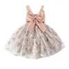 Abiti da ragazza 2024 Baby Floral Born 1 ° compleanno Battesimo Festa Lolita Bow Infant Princess Boutique Dress Bambini Colthes