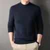 Men's Sweaters Men Wool Sweater Thicken 2024 Autumn Winter Long Sleeve Jumper Mockneck Man Warm Pure Pullover