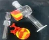 Tuyaux d'eau en verre fumant des narguilés Bongs avec des pointes de quartz de 14mm Keck Clip Kit de récupération de récipient en silicone Dab Tool330N6186140