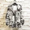 Men's Jackets Men Outdoor Hooded Coat Stylish Camouflage Print Jacket With Zipper Placket Hip Hop Style For Spring