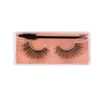 3D Thick False Eyelashes 1 Pair of V -series Cotton Line Stalks Fake Eyelashes Natural Slender Natural Eyelashes Girl Lady Eye Beauty Makeup Tools 15 Color With a Brush