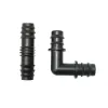 Connectoren 16 mm slangconnector elleboog 1/2 "90 graden tuin micro-irrigatiewaterconnectoren hoekbocht pijpfittingen waterslang 100 stuks