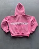 Pink grunge oversized sweatshirt zip up hoodie Letter printing hoodies women goth y2k tops harajuku streetwear clothes 240313