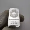 100 pièces Non magnétique Scottsdale pièce artisanat 1 OZ tête de Lion plaqué argent décoration cadeau à collectionner commémorative Bar276d