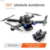 Drones KBDFA S136 GPS Drone 4K double caméra photographie aérienne RC hélicoptère sans brosse professionnel Laser évitement d'obstacles quadrirotor 24313