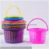 Other Festive Party Supplies 2023 Happy Easter Egg Plastic Basket Holiday Decorative Gift Storage Bucket Hand Picking Basket01 Dro Dhpgz