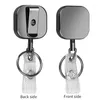 Card Holders 1pc Metal Retractable Badge Reel With Key Ring Pretty Cube Electroplate Holder Accessories Business Supplies