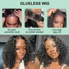 Cheveux de bébé vague profonde Bob Lace Frontal Wig 13x6 HD Curly 5x5 Préplucke sans glucke 13x4 Perruque à cheveux humains de haute qualité 250 densité 62