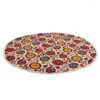 Borddukfrämjande! Bohemian National Wind Round spetsbodduk Tryckt El Decorative Sunflower Decor Covers