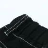 Męskie spodnie cargo solidne modne nadruk dżinsowy dżinsowy prida szeroka szerokie spodnie dżinsy sznurkowe luźne kieszonkowe