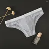 Underpants 남성 투명한 끈 브리프 브리프 저가 섹시 속옷 통기성 얇은 얇은 볼록 파우치 knickers