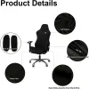 Elastischer Gaming-Stuhlbezug, weicher Stretch, Computersitz-Stuhlbezüge, Sessel-Schonbezüge, einfarbig