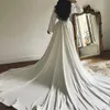 Elegante sereia vestido de casamento 2024 feminino manga longa beadings faixa cetim nupcial vestido formal trem varredura vestidos de novia