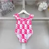 Luxury kids one-pieces Swimsuit Designer girls swimwear Size 80-150 CM Letter logo printing child Beach Bikinis Children Swimwears 24Mar