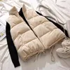 Trench da donna 2024 Gilet in cotone piumino scaldino per il corpo Cappotto con cerniera gilet spesso bianco allentato