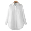 Chemisiers pour femmes, chemise douce et respirante, Chic, polyvalente, simple boutonnage, dos boutonné, pour les déplacements, Style de travail