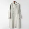 Manteau paresseux long en laine double face, haut de gamme, tendance du printemps