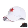 UNISEX Pamuk Beyzbol Kapakları Paydalı Kırmızı Beş Noktalı Yıldız Ayarlanabilir 6 Panel Snapback Gorras Teped Cap Sunshade Hat243b