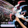 Sand Play Water Fun Gun Toys 2 In 1 Electric Automatic Bow and Arrow Automatic Bubble Gun and Launcher Water Gun Soap Bubble Machine Kids Toy Water Gun Gift