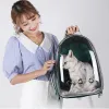 Kinderwagen-Katzentasche, Haustier-Rucksack, Ausgehen, tragbare transparente Raumkapsel, Haustier-Tasche, Ausgehen, Katzenzubehör, atmungsaktiver Rucksack