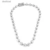 Anhänger Halsketten 50JB Frauen Choker Big Ball Punk Schmuck 7,5mm Legierung Perle Schlüsselbein Kette Kugel Halskette Link Halsketten für männer Mädchen GeschenkL242313