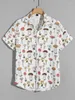 남성용 캐주얼 셔츠 인쇄 2024 여름 하와이 짧은 슬리브 셔츠 해변 통기성 탑 야외 거리 의류
