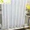 Rideaux de luxe blanc broderie fleur écran rideaux transparents pour chambre salon européen Tulle pour fenêtre Voile porte rideaux stores