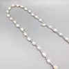 Ciondoli FoLisaUnique Collana di perle bianche d'acqua dolce da 10-11 mm per donna Cordoncino di seta color beige marrone chiaro Casual lungo