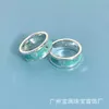 Anello Love Wide Edition in argento sterling S925 di design con smalto blu per uomo e donna tiffay co Smallable Style