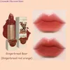 Flower Knows Love Bear Matte Longlasting Waterproof Lip Stick Women Beauty Cosmetic Makeup Easy to Wear 240229