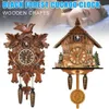Wall Clocks German Black Forest Cuckoo Clock Retro Nordic Style Wooden FOU99275t