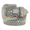 BLING MENS BELT DESIGNER STOR BB läderbälte full diamantpunk hiphop midja ceinture svart på svart vit metall spänne designer bälte fashionabla berömda GA05 i4