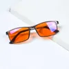 Lunettes de soleil Good Sleep Blue Light Blocking Glasses Hommes Lentilles rouges TR90 monture branches en aluminium Lentille orange lunettes d'ordinateur hommes pour vous ldd240313