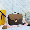 Women designer torba Metis Elegancka torba na ramię skórzane skrzynki utlenianie MessengerCrossbody Worka Odłączane paski wielofunkcyjne 2 -częściowy zestaw torebki torebki torebki