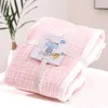 Comforters sets Summer Blankets 4 Layers Muslin Cotton Bedspread Blanket 150x200cm 200x230cm Soft Office Home Bedding Sleeping Quilt Blanket YQ240313