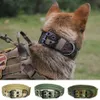 Dog Collars & Leashes Camouflage Pet Collar Tactical Training Dogs Necklace Choker Nylon Adjustable Large Accessories M-XL229m