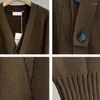 Men's Sweaters Autumn Luxury Knitted Solid Color Buttons Cardigan Sweater Long Sleeve Casual Streetwear Loose Stylish Leisure Coat