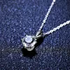 Mode smycken Pure Silver Moissanite Custom Lightning Pendant Necklace Chain för Lady Pendant Solitaire Diamond