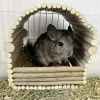 Gabbie Nascondiglio in legno flessibile Staccabile Digrignamento dei denti del coniglio Nascondiglio Nascondiglio del coniglio Bunny House per Criceto cincillà Guinea Pig