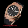 Mais recente relógio de pulso AP Leisure Royal Oak Série 15500 Máquinas Automáticas Mens 18K Material Ouro Rosa 41MM Calibre Conjunto Completo