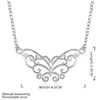 Pendants Wholesale 2014 Fashion Silver Plated Chain Big Butterfly Necklaces For Women Men Jewelry SMTN646