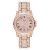 Montres-bracelets 2024 dames montres-bracelets robe or montre femmes cristal diamant acier inoxydable argent horloge montre femme