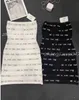 2024 İnce Seksi Mektup Baskı Tasarım Fermuar Elbise Kadınlar İçin Giysiler Tasarımcı Giyim Çantası Kalça Etek Kadınlar İçin Lüks Giyim