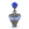 Vintage parfum navulfles hartvorm handgemaakte handmatige schilderij kleine lege hervulbare flessen metaal glas bruiloft decor cadeau 240220