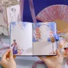 Carnet de notes de style antiquités chinoises, bloc-notes pour fille Kawaii, page intérieure colorée avec papillon, planificateur quotidien, papeterie pour étudiants, noël 240311