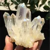 200g Rare beautiful white flame aura quartz crystal cluster specimen T200117288s