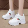 Dress Shoes Casual Shoes 2023 Spring New Inner Elevated Little White Fashion Versatile Student Slope Heel Thick Sole WomensH240313