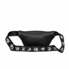 Mihaivin Rock Skull Unisex Belt Bag Rivet Chest Luxury midja Kvinnor Banana Punk Black Fanny Pack Leather Men Bum Bags 240308