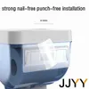 トイレットペーパーホルダーjjyy 1pc壁に取り付けられたバスルームペーパルホルダーパンチフリー家庭用アイテム携帯電話ホルダー防水トイレットペーパーホルダー240313